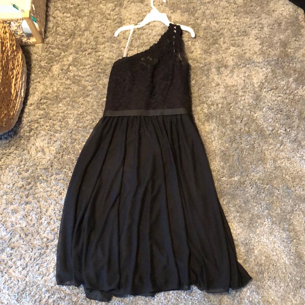 Black one shoulder dress